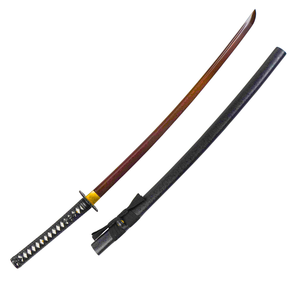 Red Katana Sword- High Carbon Damascus Steel Sword- 40.5"-Samurai Sword
