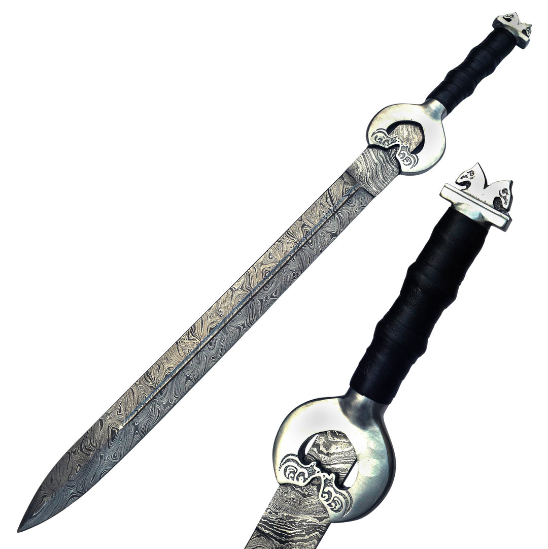 King's Sword- Spanish Longsword- Damascus Steel- 37"
