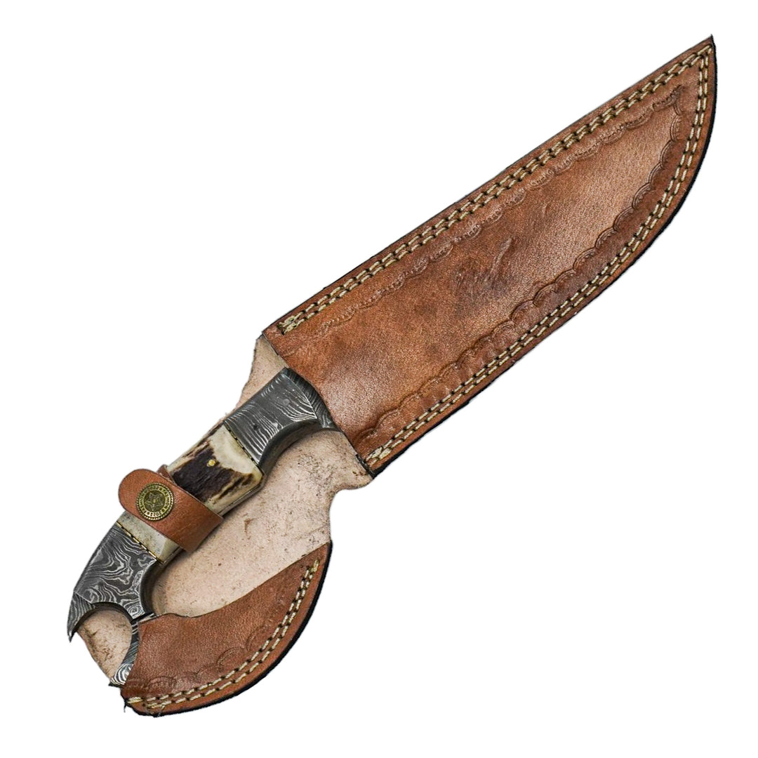 Tracker Knife- Double Bladed- High Carbon Damascus Steel