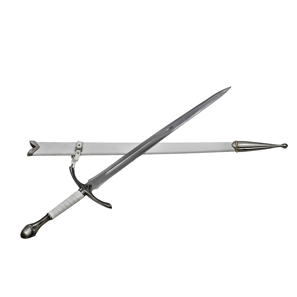 White Longsword- High Carbon 1095 Steel- 44"