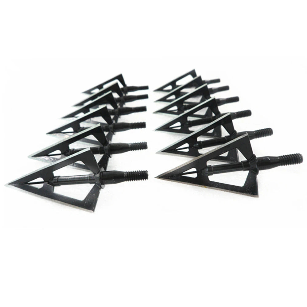 6/12pcs Hunting Broadheads 3 Fixed Blades