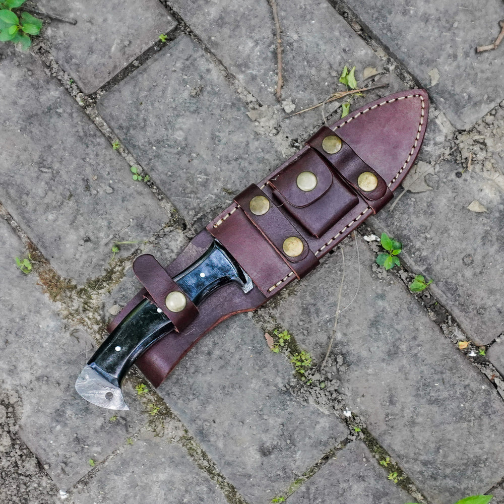 Bowie Knife- High Carbon Damascus Steel- 12"