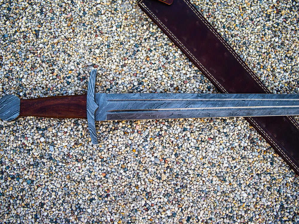 Norman Longsword- Knightly Sword - High Carbon Damascus Steel Sword- 38"
