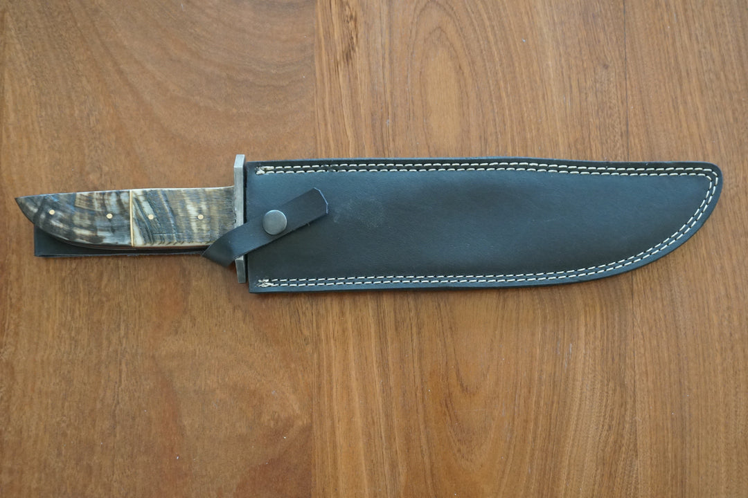 Bowie Knife/ Machete- High Carbon Damascus Steel Sword- Hunting Knife