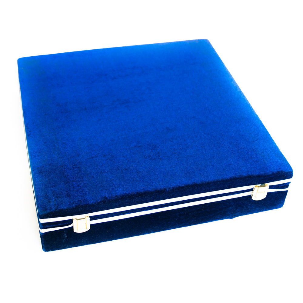 Marble Chess Set- Red and White Marble Chess Board with Pieces- 12"