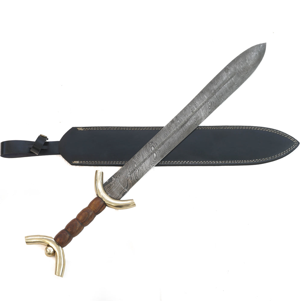 Gladius Sword- High Carbon Damascus Steel - 28"- Gladiator/ Roman