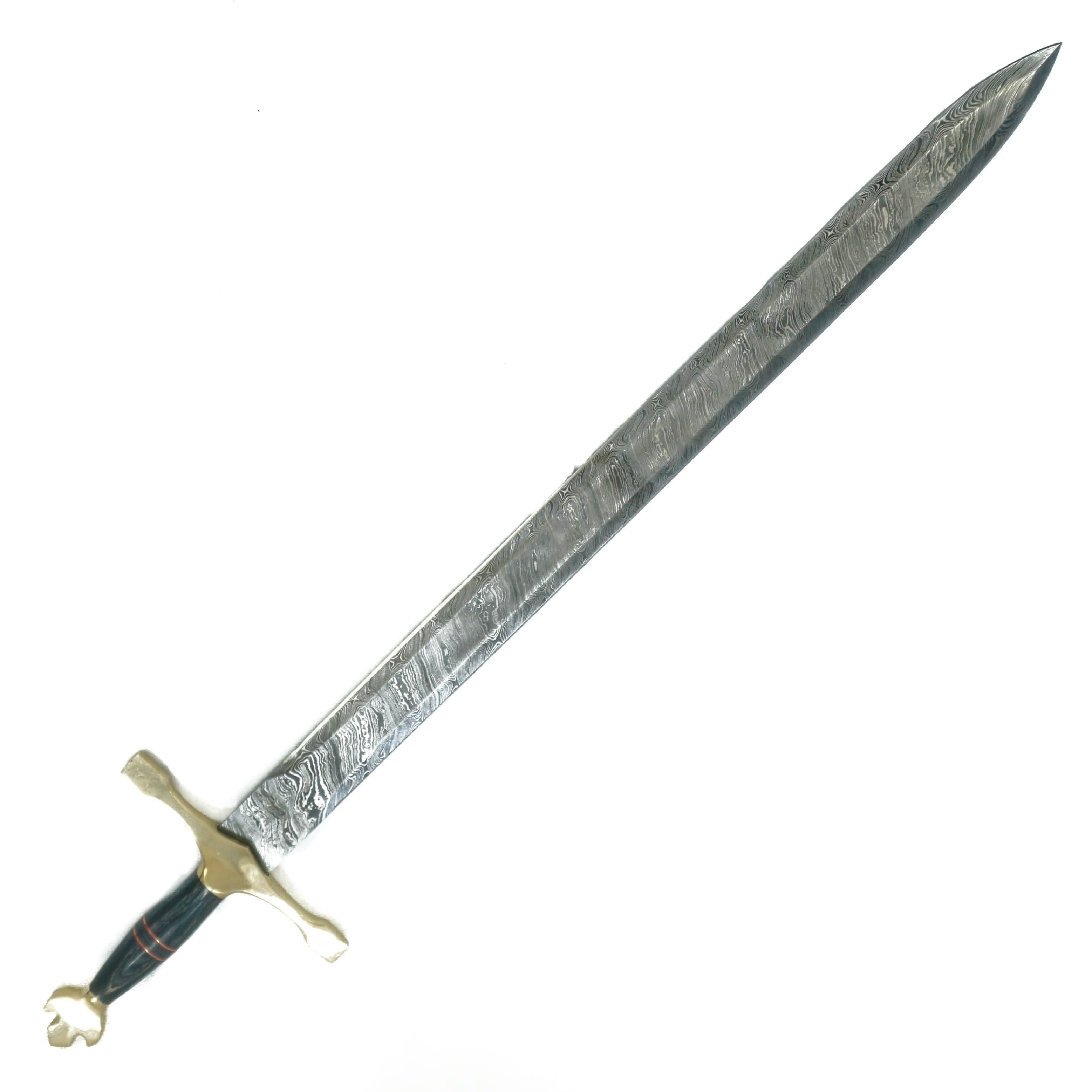 Viking Sword- High Carbon Damascus Steel Sword- 37- Viking Age/ Carolingian Sword, Size: One Size