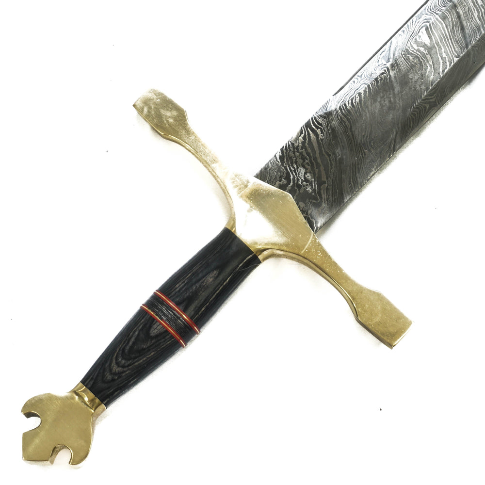 Viking Sword- High Carbon Damascus Steel Sword- 37"- Viking Age/ Carolingian Sword