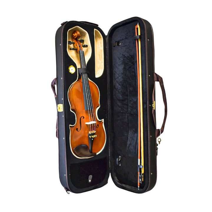 Intermediate Violin - Solid Spruce and Flame Maple - Full Ebony Accessories