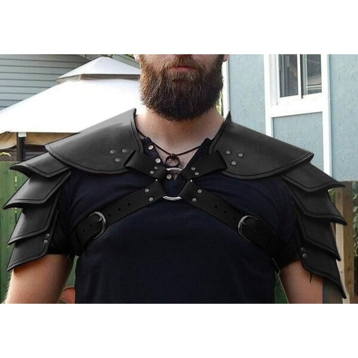 Viking Pauldrons- Leather Shoulder Armor