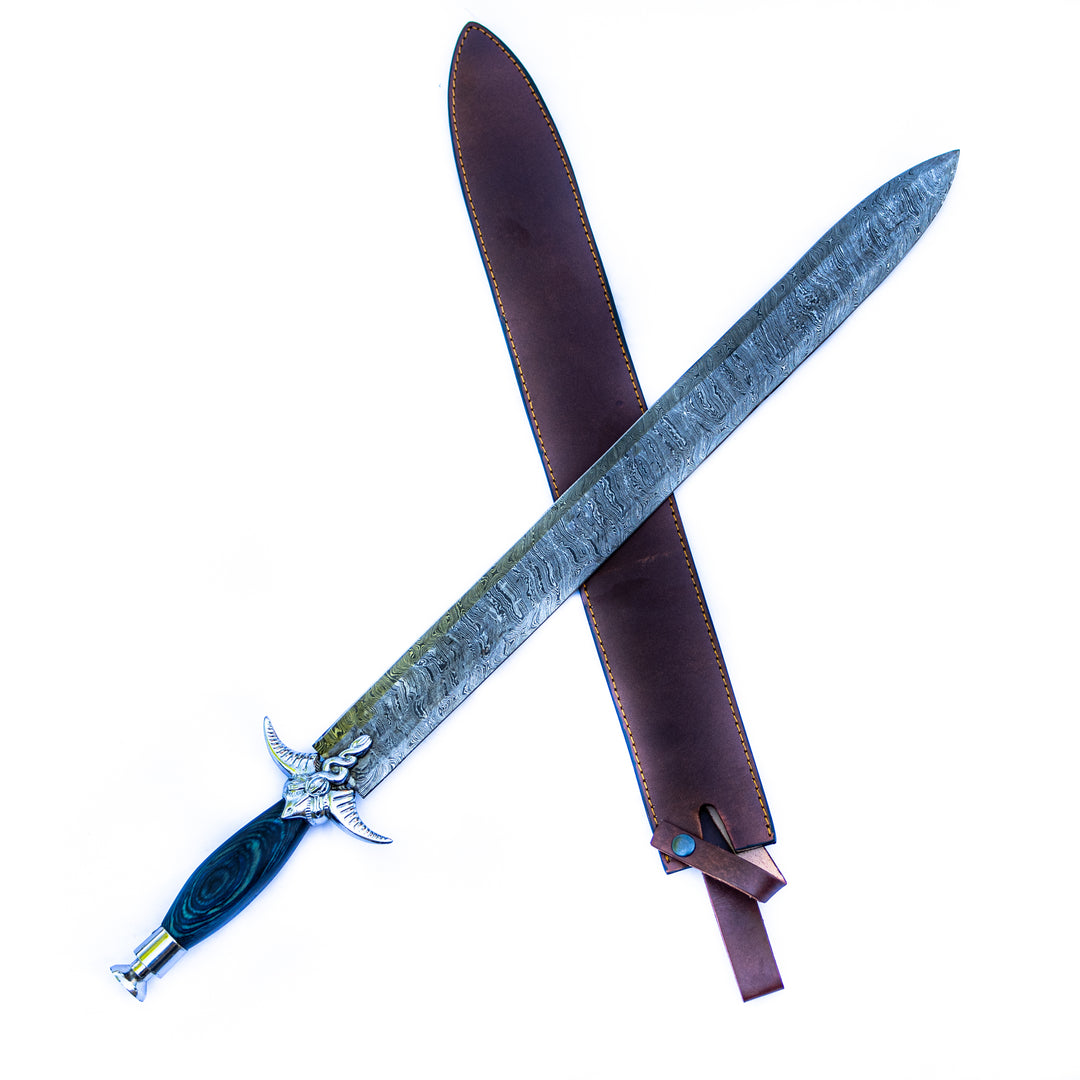 Longsword- Dragon Sword- High Carbon Damascus Steel - 29"