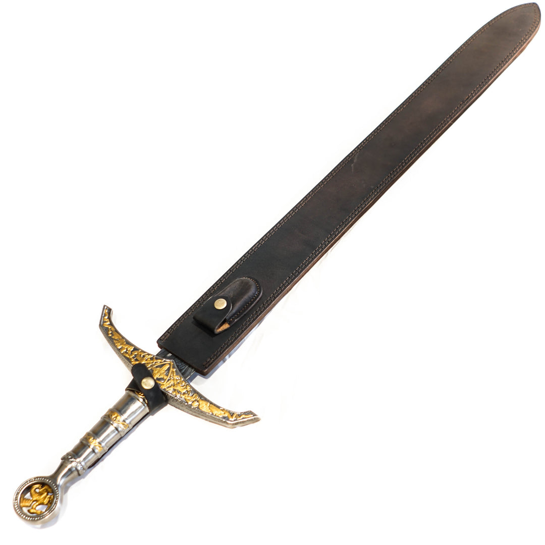 Longsword/ Bastard Sword- King's Sword- High Carbon Damascus Steel Sword- 42"