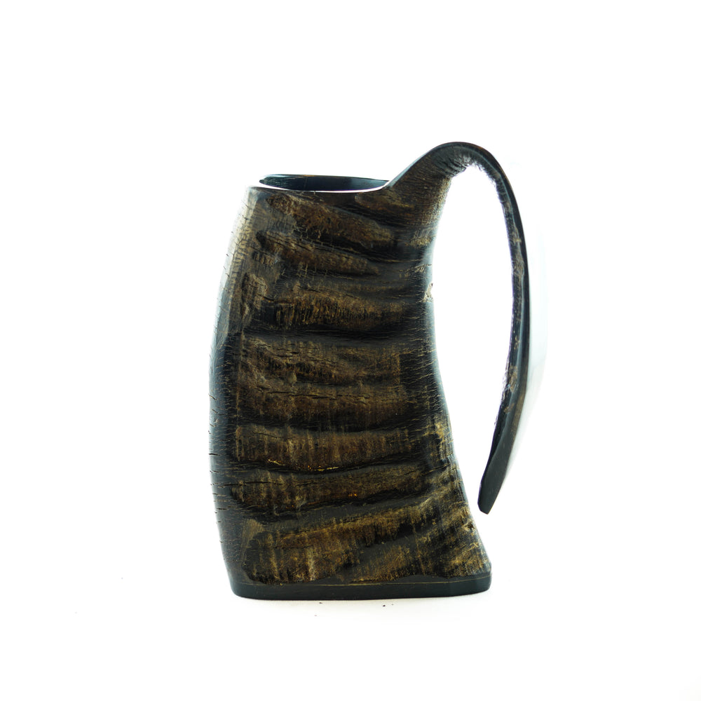 Viking Horn Mug- Large Tankard- Buffalo Horn- 12 Fl Oz