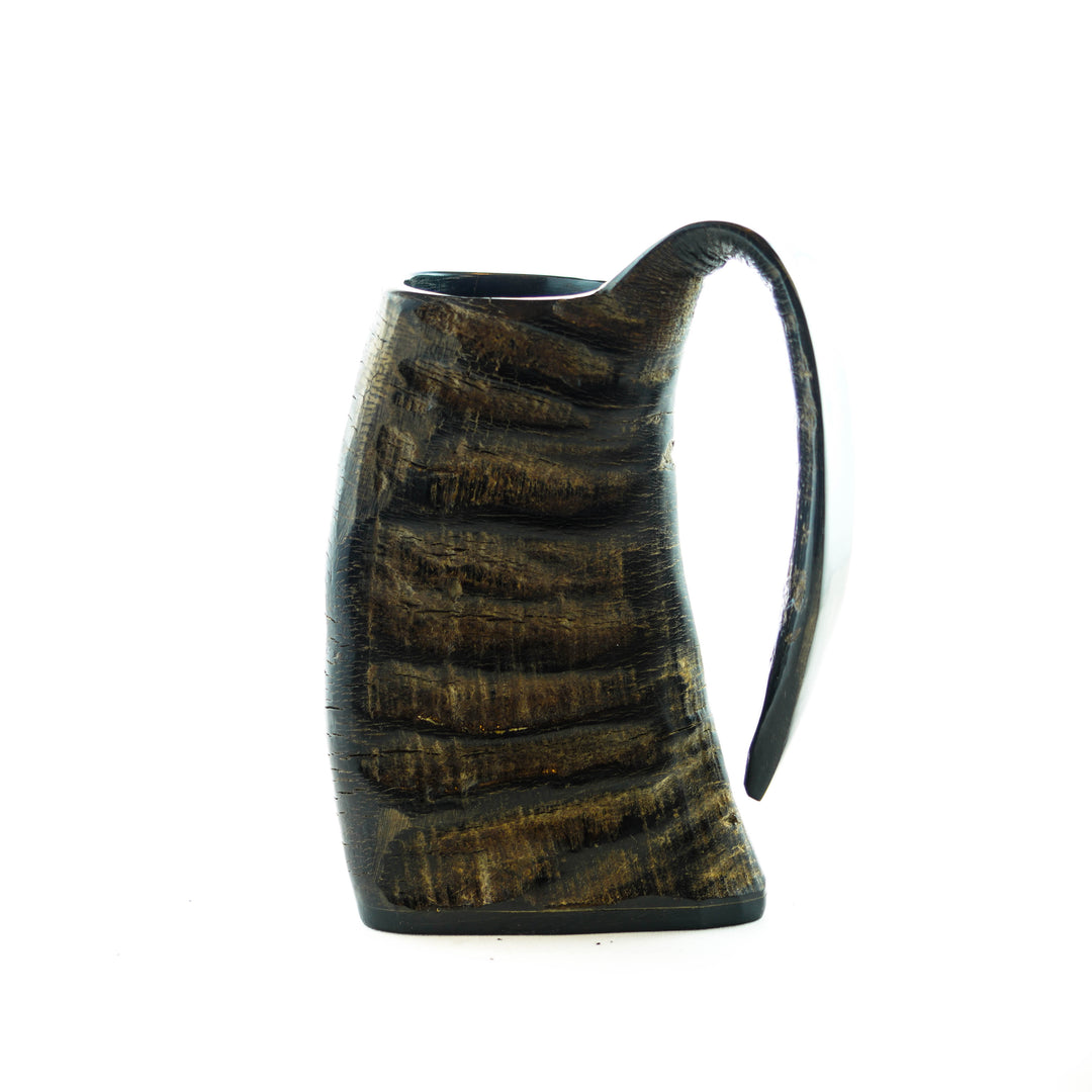 Viking Horn Mug- Large Tankard- Buffalo Horn- 12 Fl Oz