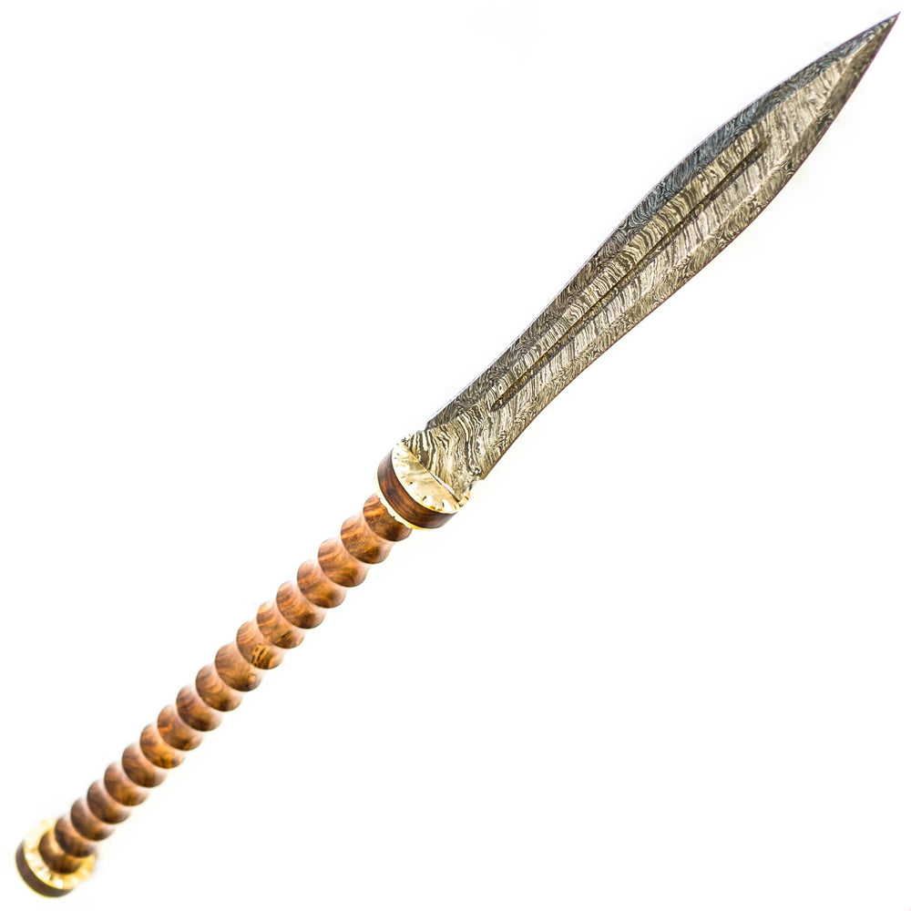 Javelin- Short Spear- High Carbon Damascus Steel- Iklwa