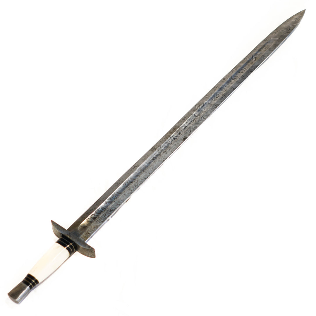 Viking Sword- High Carbon Damascus Steel Sword- 39"- Viking Age/ Carolingian Sword