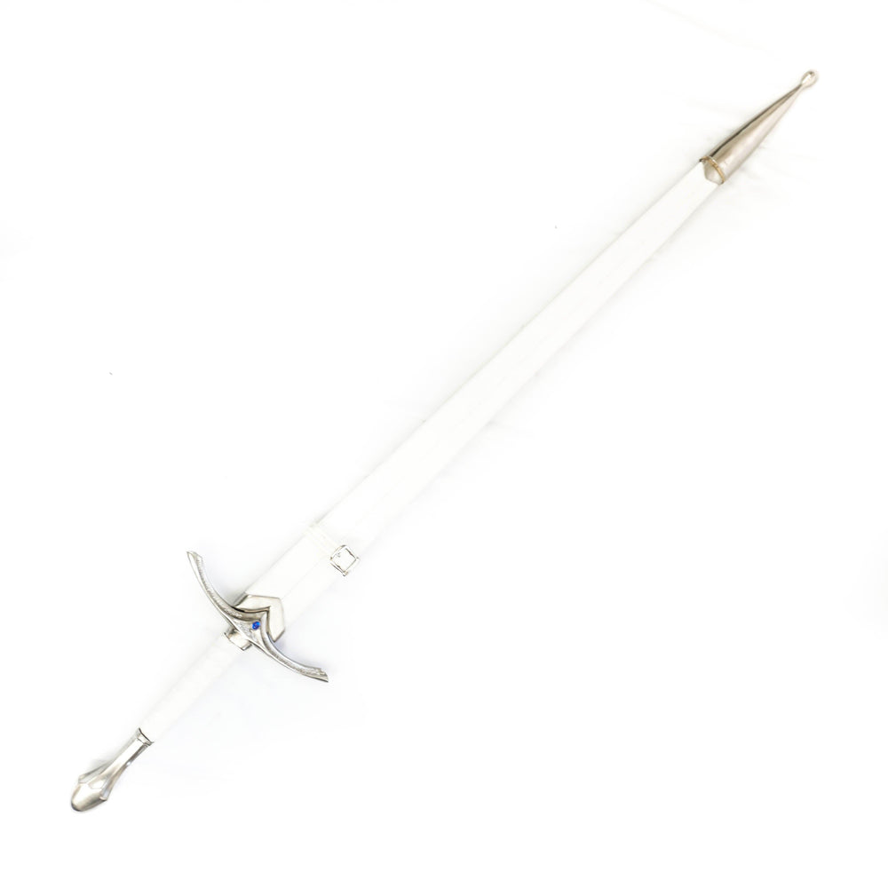 Longsword/ Bastard Sword- White Sword- High Carbon 1095 Steel Sword With Clay Temper- 44"