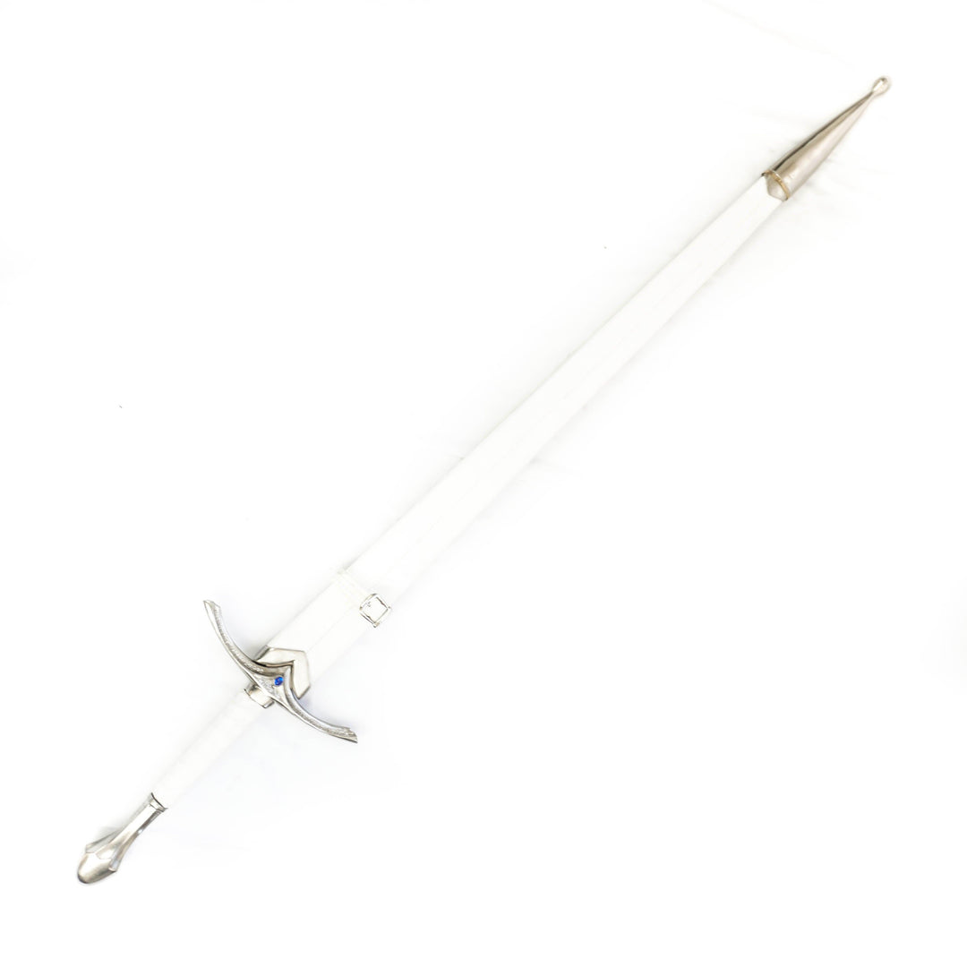 Longsword/ Bastard Sword- White Sword- High Carbon 1095 Steel Sword With Clay Temper- 44"