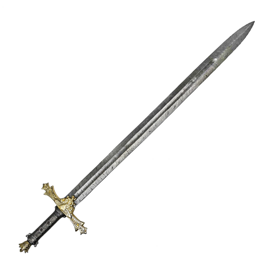 European longsword with a straight double-edged blade and cross guard