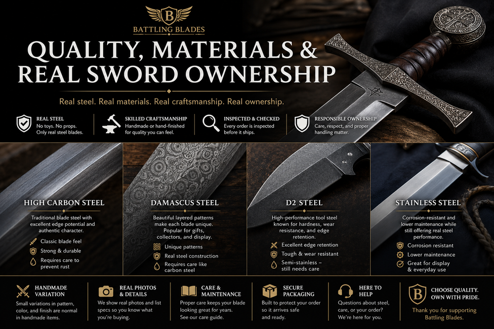 Quality, materials and real sword ownership