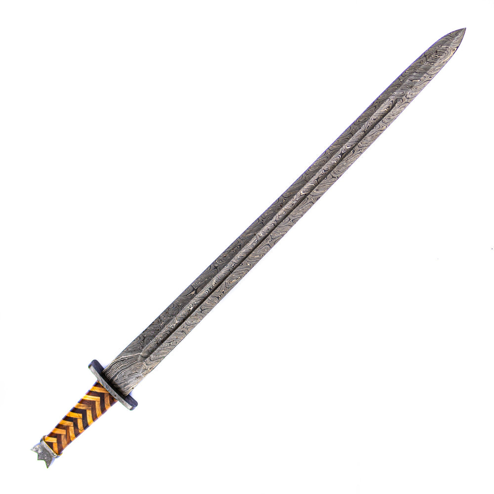 Damascus steel spatha sword, ancestor of the Viking sword