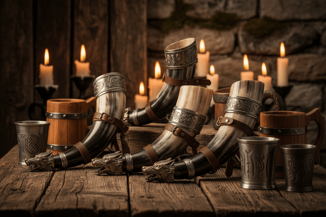 Drinking Horn Collection: Viking Style Cups & Tankards - Battling Blades