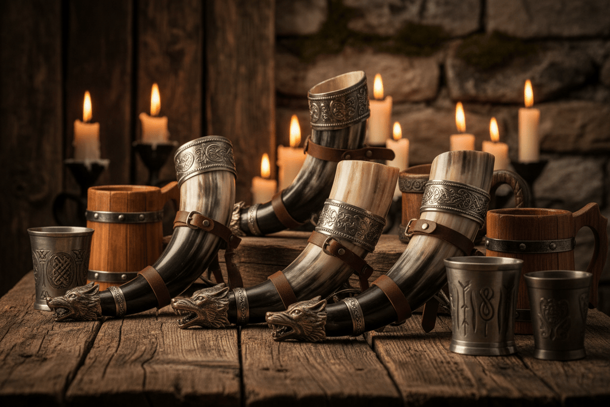 Drinking Horn Collection: Viking Style Cups & Tankards - Battling Blades