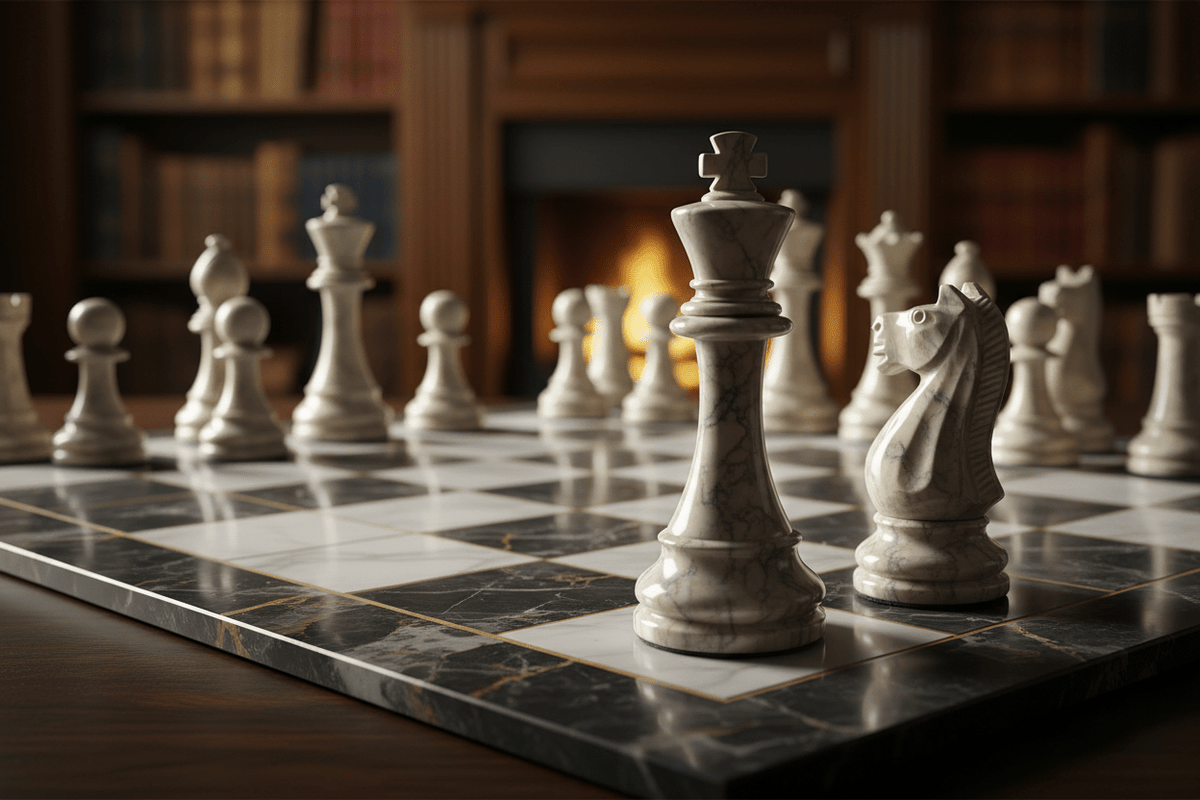 Marble Chess Set: A Complete Fusion of Artwork, Game Play, & Skills - Battling Blades
