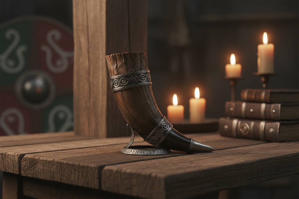 Traditional Drinking Horn Mug: Viking-Inspired Collection for Sale