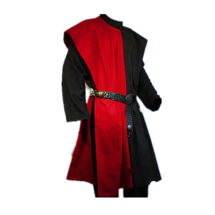 Adult Men Medieval Renaissance Warriors Knight Costume Robe Shirt Tops Sleeveless Cos Tabard Surcoat Male Tunic plus Size S-5XL
