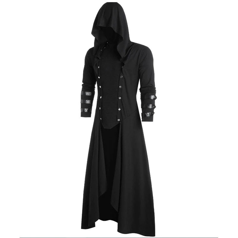 Adult Men Medieval Victorian Costume Tuxedo Gentlema Tailcoat Gothic Steampunk Trench Coat Frock Outfit Overcoat Uniform for Men