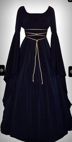 Medieval Vintage Gothic Floor-Length Women's Dress - Battling Blades