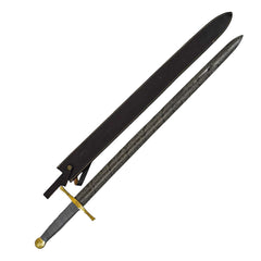 Knightly Sword – 40"- Damascus Steel- Arming Sword | Oakeshott Type XVIa - Battling Blades