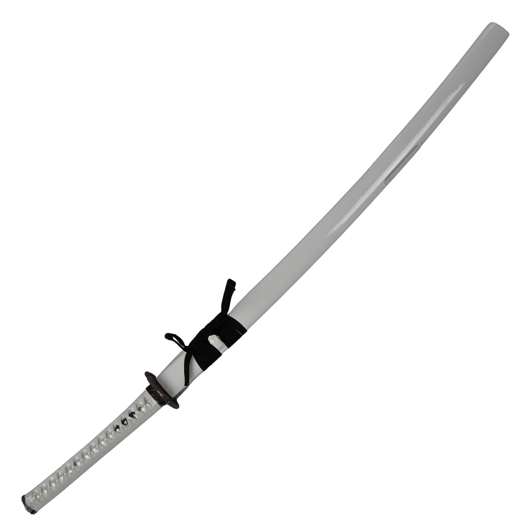 White Katana Sword- High Carbon 1095 Steel Sword with Clay Temper Blade- Samurai Sword- 40.5"