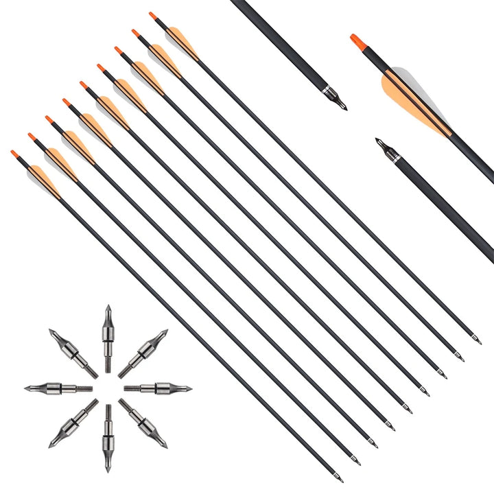 Carbon Arrow for Compound/Recurve Bow Archery Shooting