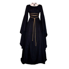 Medieval Vintage Gothic Floor-Length Women's Dress - Battling Blades