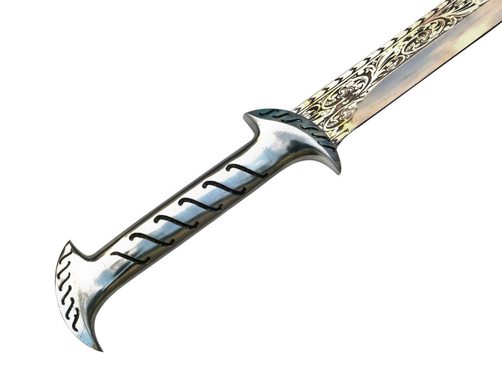 Falchion Sword- High Carbon 1095 Steel Sword- 37.5"- Curved Sword - Battling Blades