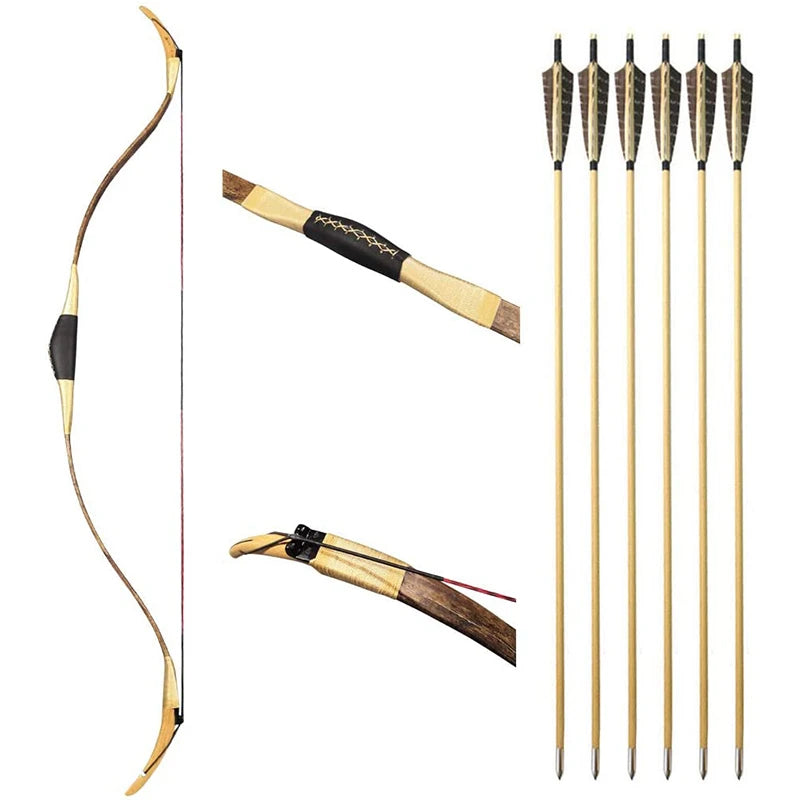 Feather Wood Traditional Long Bow - Recurve Bow – Battling Blades