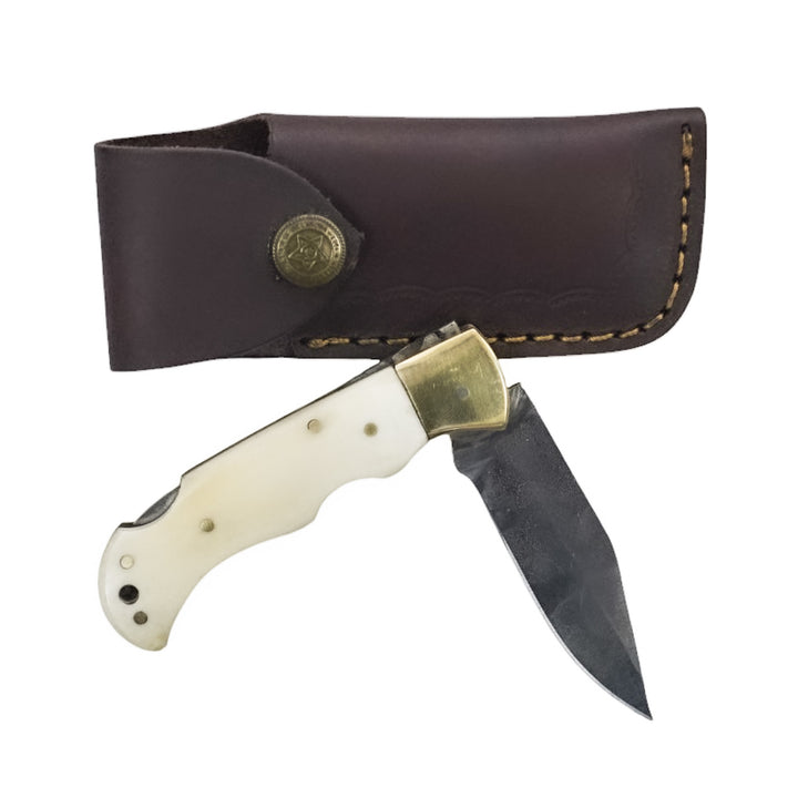 Camel Bone Folding Knife- Stainless Steel- 6.5" - Battling Blades