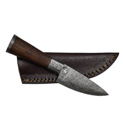 Skinning Knife- High Carbon Damascus Steel - 7" - Battling Blades