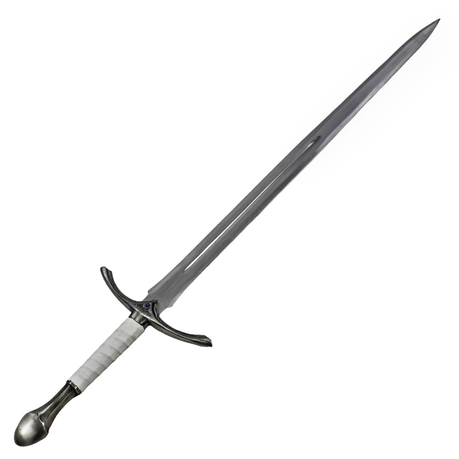 White Longsword- High Carbon 1095 Steel- 44" - Battling Blades