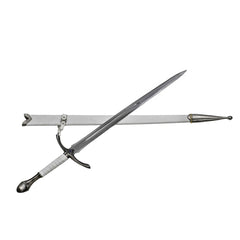 White Longsword- High Carbon 1095 Steel- 44" - Battling Blades