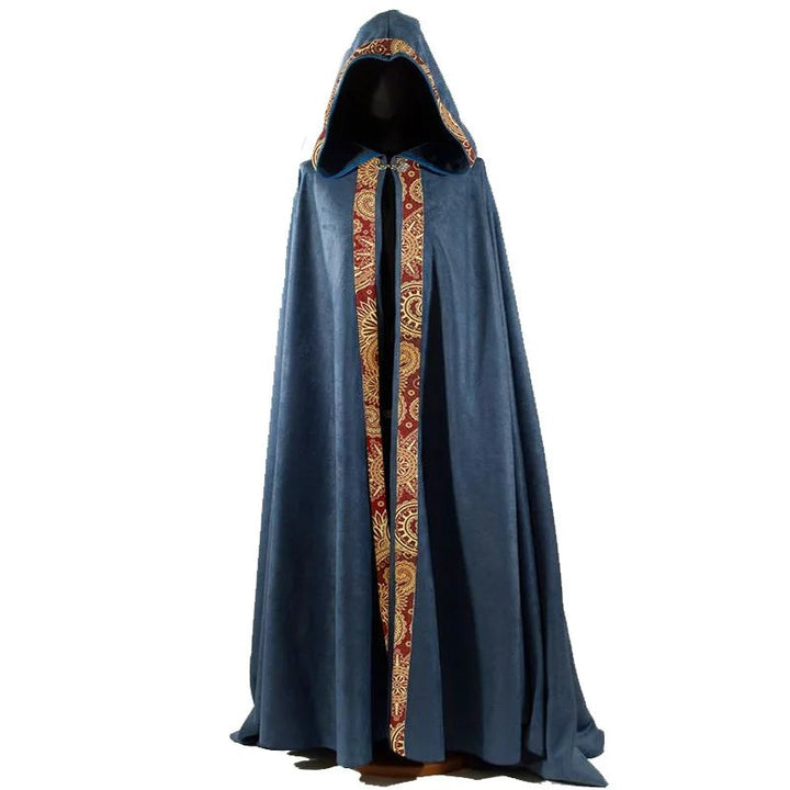 Medieval Women Men Vintage Gothic Hooded Cloak Coat Halloween Vampire Devil Wizard Cape Viking Robe Gown Party Cosplay Costume