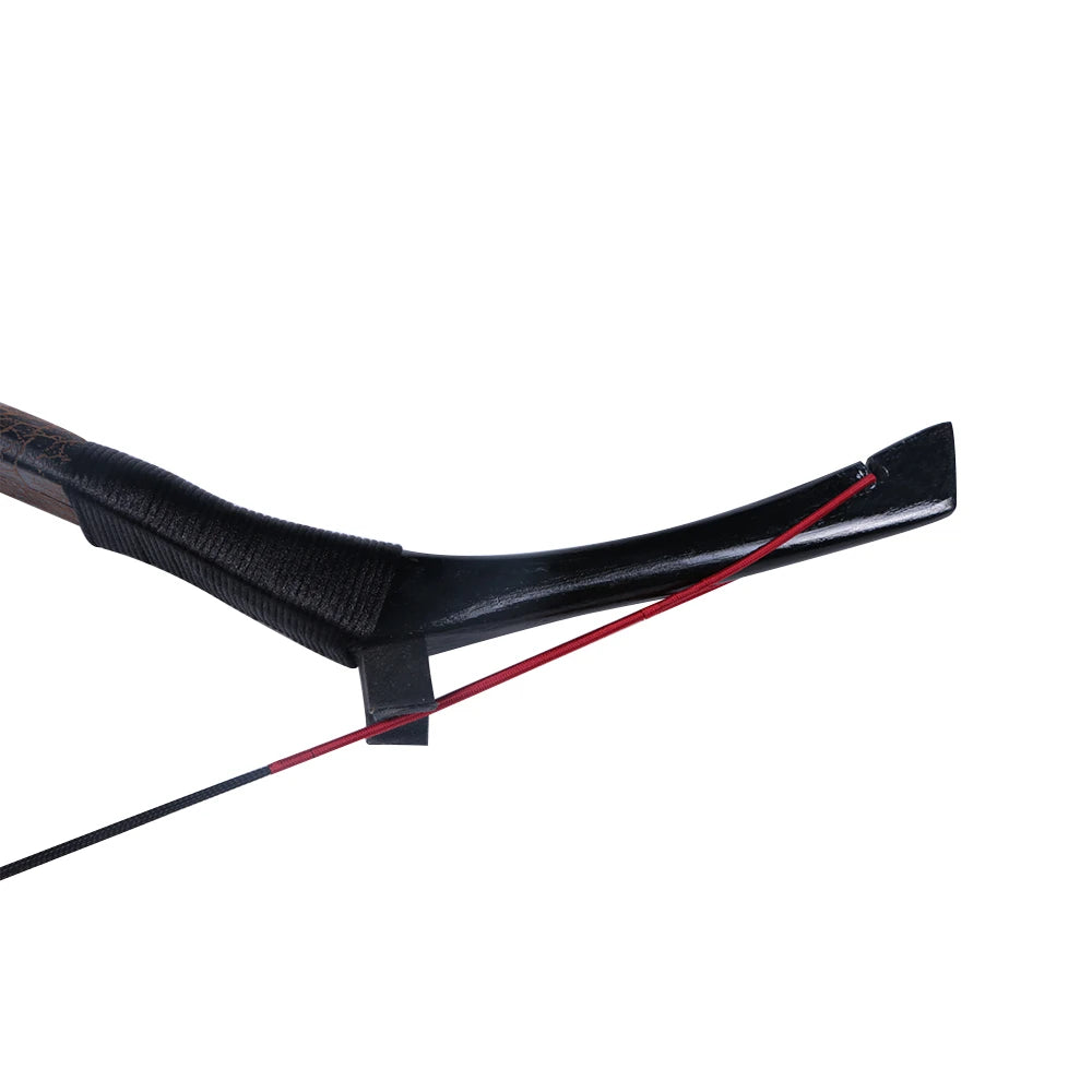 30-50lbs Black Traditional Wooden Longbow