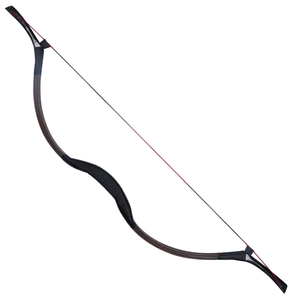 30-50lbs Black Traditional Wooden Longbow