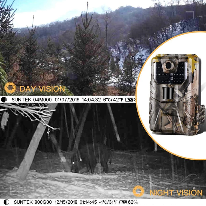 36MP 2.7K Wireless Trail Camera - Low Glow Infrared Night Vision Photo Trap