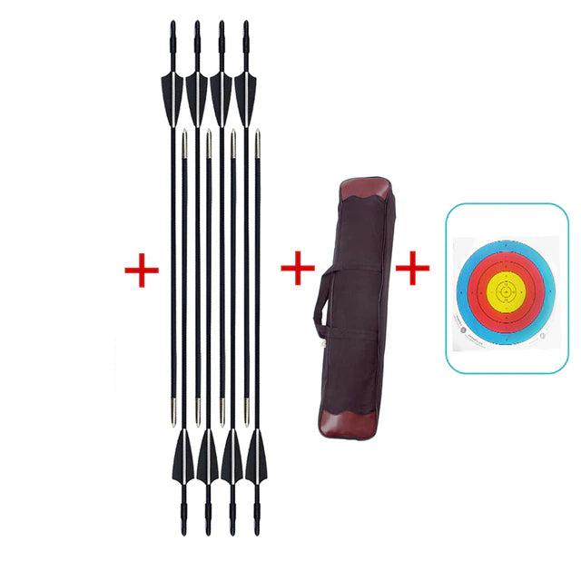 Bow and Archery Set - Black Recurve Archery Bow