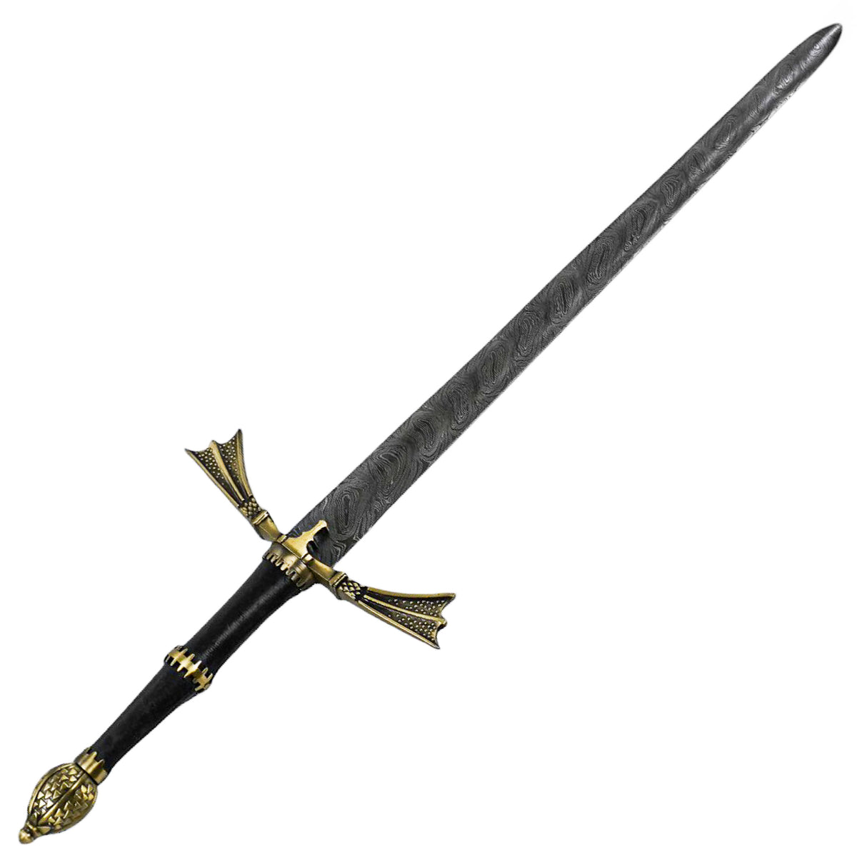 Longsword- High Carbon Damascus Steel Sword- 37" - Battling Blades