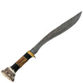 Kukri Knife- Antler- High Carbon Damascus Steel - 16"