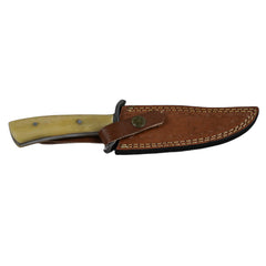 Clip Point Hunting Knife- Damascus Steel Blade- 12" - Battling Blades